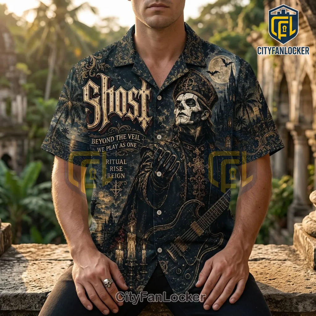 Ghost Band Black Gothic Hawaiian Shirt