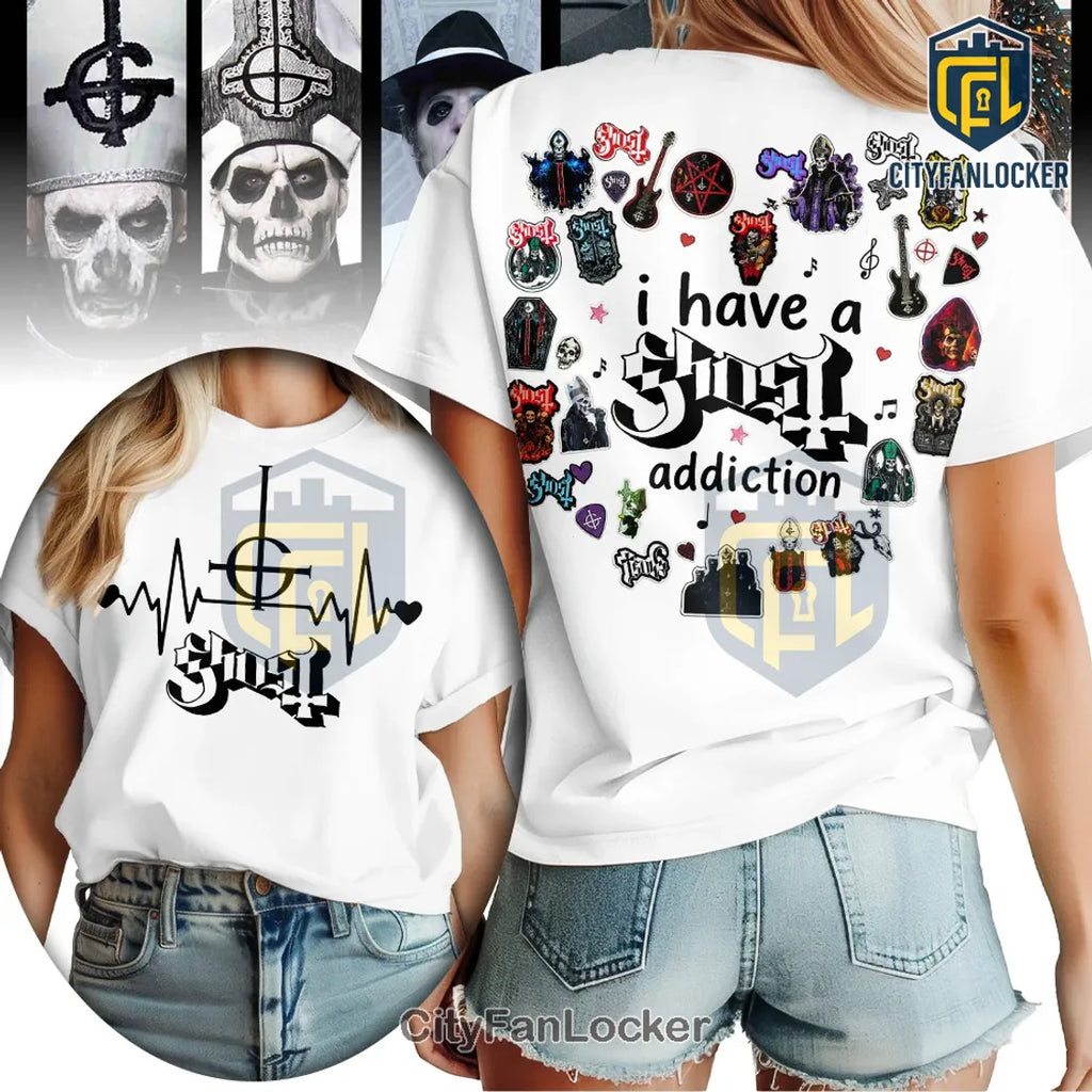 Ghost Swedish Band I Have A Ghost Addiction Collectible Graphic T-Shirt