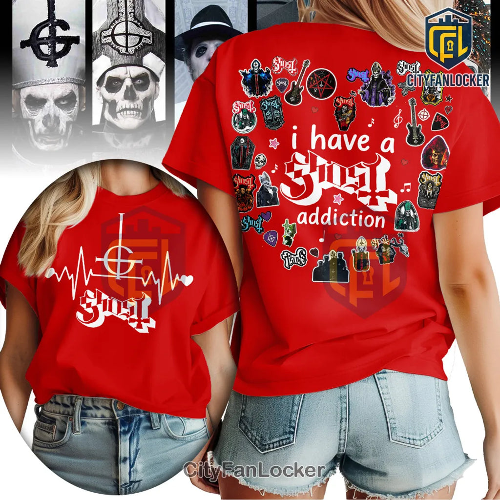 Ghost Swedish Band I Have A Ghost Addiction Collectible Graphic T-Shirt