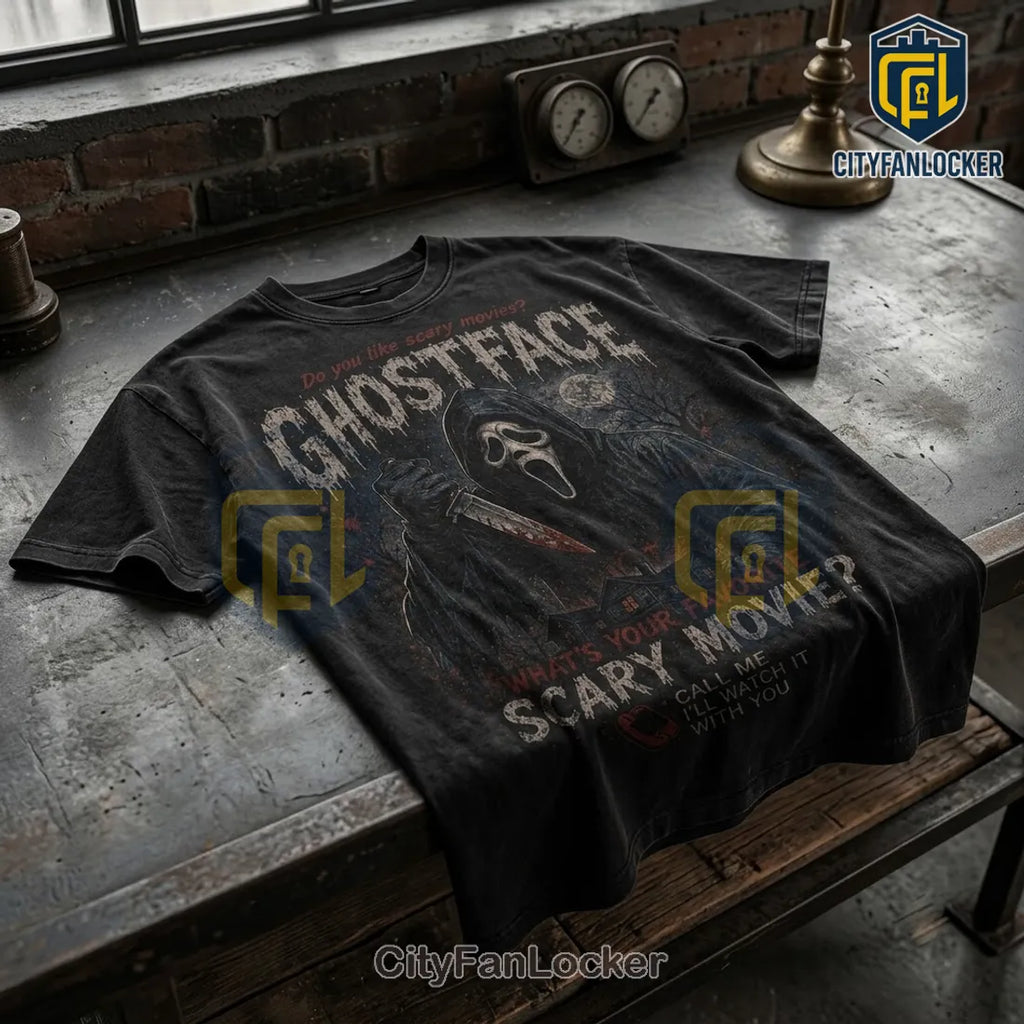 Ghostface Horror Movie Black T-Shirt 2026