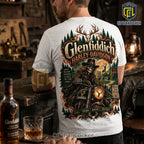 Glenfiddich Harley-Davidson Antler Skull White T-Shirt