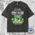 God First Family Second Then Oregon Ducks Basketball Mascot Mineral Wash T Shirt