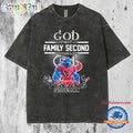 God First Family Second Then South Houston Texans Mascot Mineral Wash T Shirt