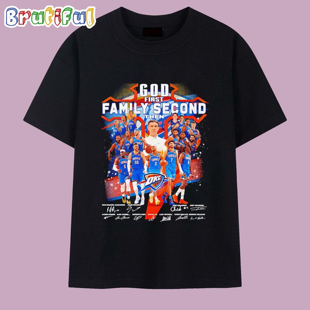 God First Family Second Thunder Always T Shirt