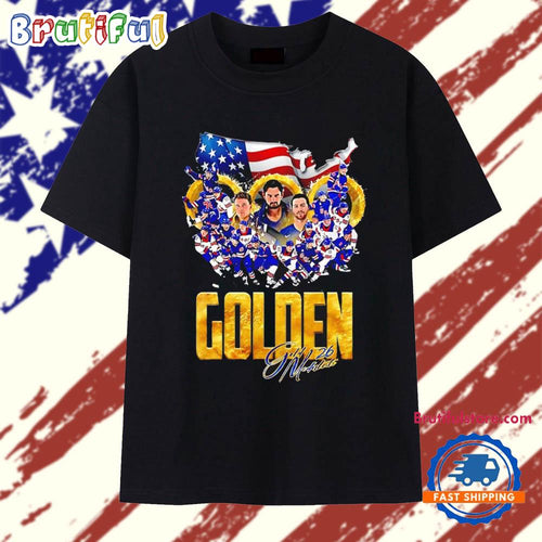 Golden Gold ’26 Medalists USA Men’s Olympic Hockey Gold Champions logo T Shirt