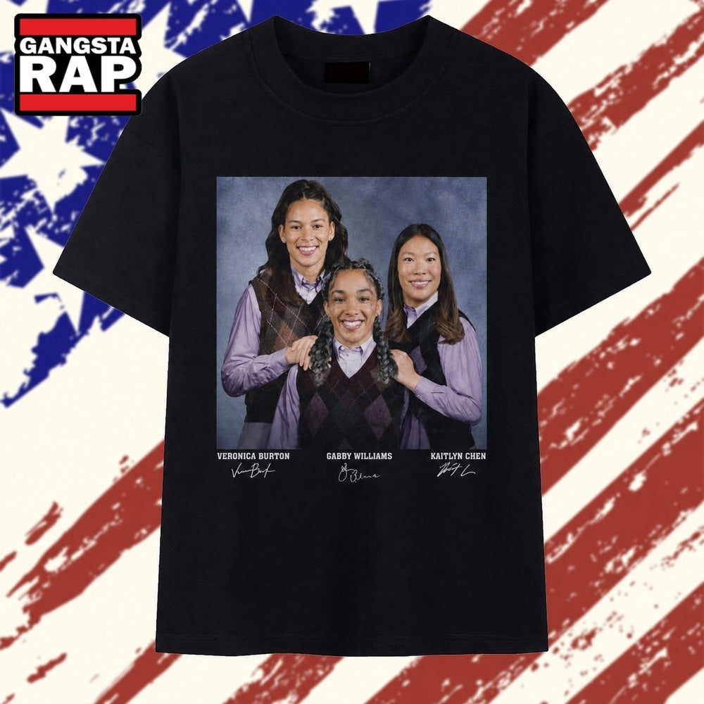 Golden State Valkyries Burton Williams Chen Vintage School Picture T Shirt