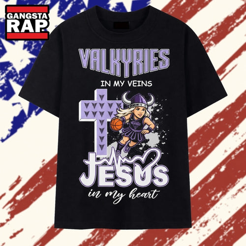 Golden State Valkyries In My Veins Jesus In My Heart T Shirt