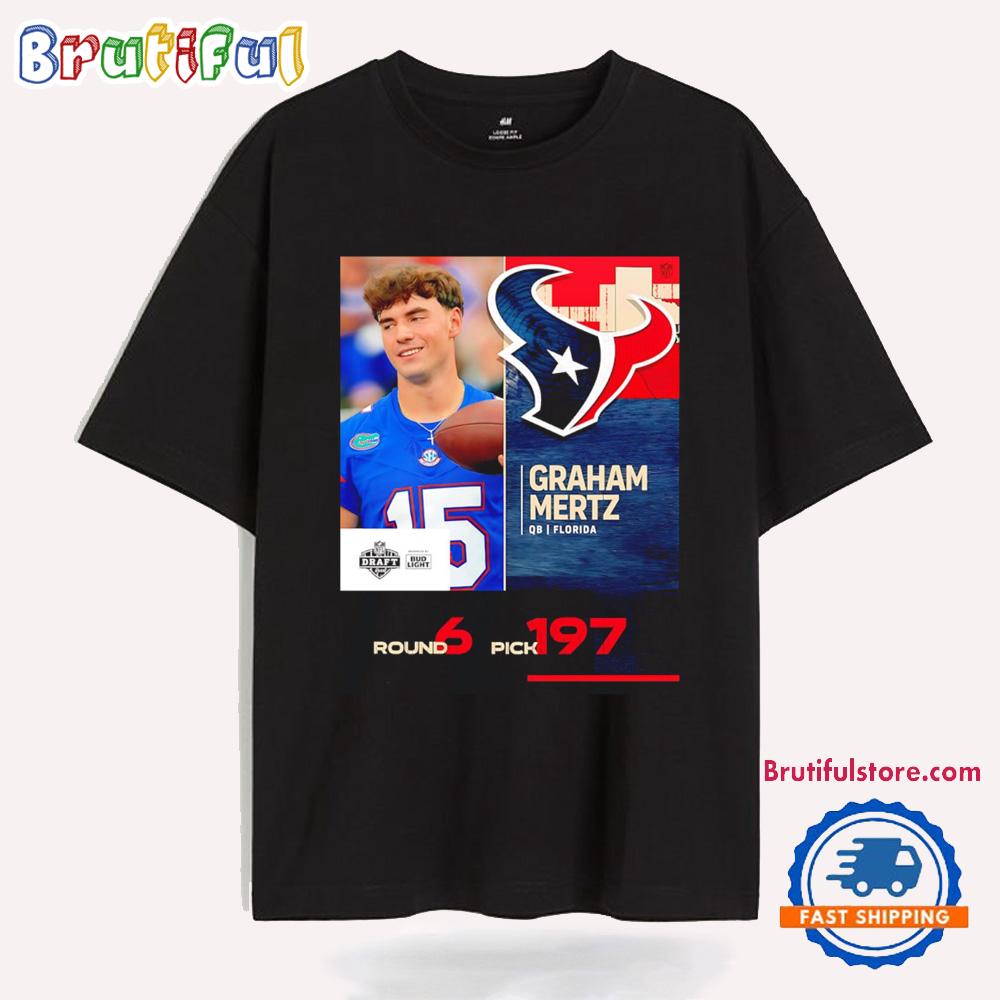 Graham Mertz Houston Texans 2025 Nfl Draft T Shirt