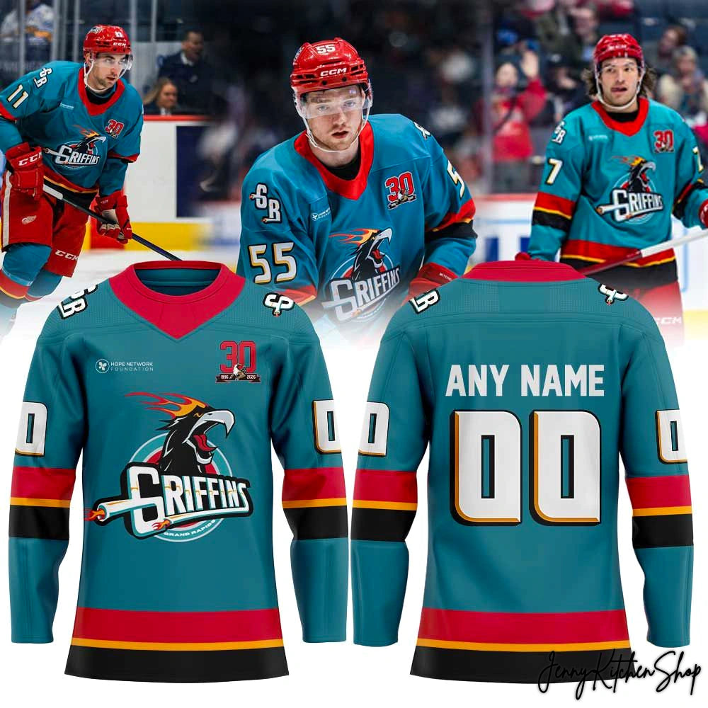 Grand Rapids Griffins Hat tricks Hoops Night Hockey Jersey
