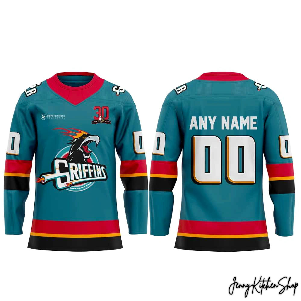 Grand Rapids Griffins Hat tricks Hoops Night Hockey Jersey