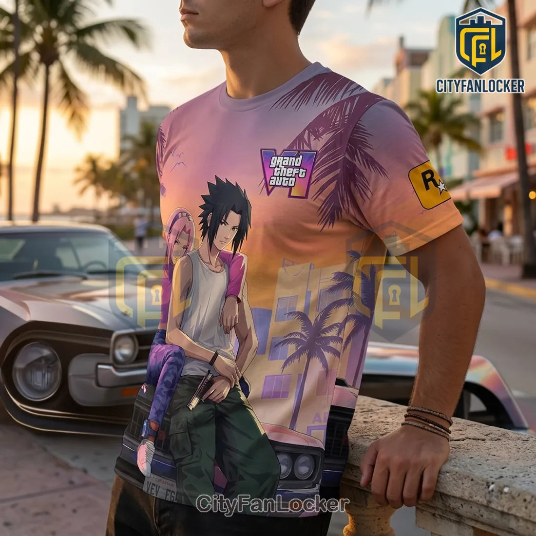 Grand Theft Auto VI x Naruto Characters 2026 T-Shirt