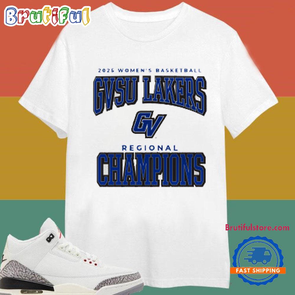 Grand Valley State University Women’s Basketball 2025 NCAA Division II Champions White T Shirt