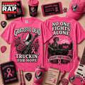 Grateful Dead No One Fights Alone Breast Cancer Awareness 3D Shirt Hoodie T-Shirt