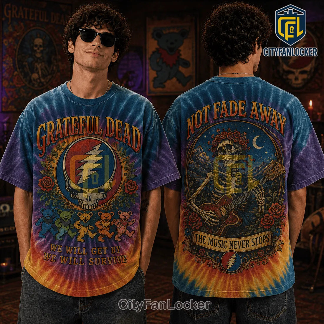 Grateful Dead Not Fade Away Tie Dye T-Shirt