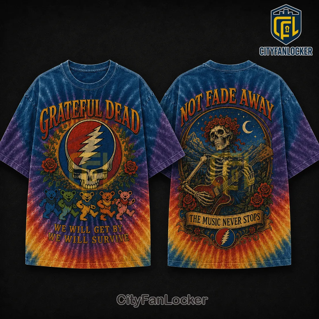 Grateful Dead Not Fade Away Tie Dye T-Shirt