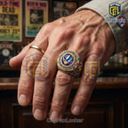 Grateful Dead Steal Your Face Gold Plated Ring