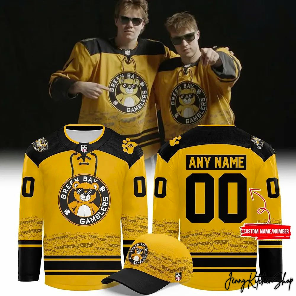 Green Bay Gamblers Teddy Bear 2026 Hockey Jersey