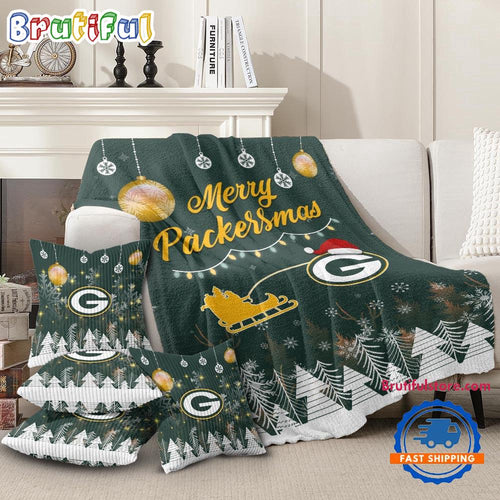 Green Bay Packers 2025 NFL Christmas Fleece Blanket, Football Limited Edition Blanket