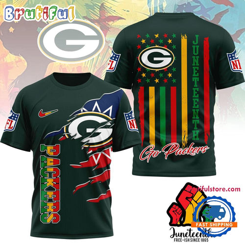 Green Bay Packers 2026 NFL Juneteenth Freedom Limited Edition 3D Shirt