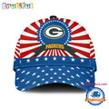 Green Bay Packers American Flag Pattern Independence Day Baseball Cap