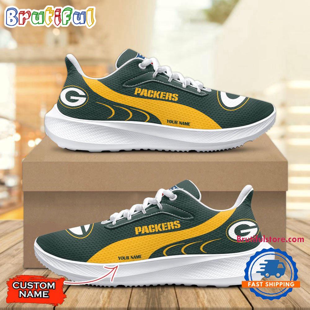 Green Bay Packers Custom Lightweight Running Shoes Sneaker