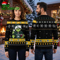 Green Bay Packers Grinch Football Player Number 14 Custom Name Ugly Christmas Sweater