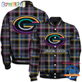 Green Bay Packers National Football League Crucial Catch Intercept Cancer Unisex Varsity Jacket