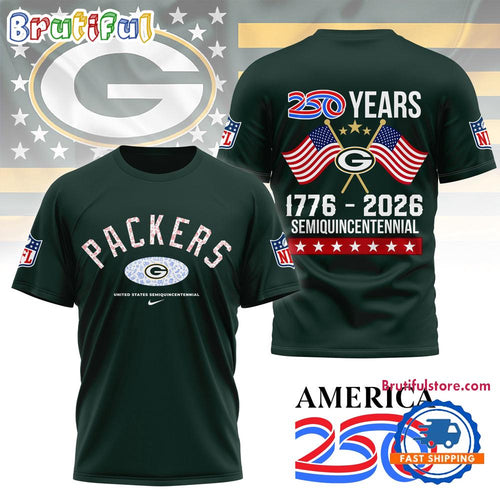 Green Bay Packers NFL 250 Years Proud Semiquincentennial Day Limited 3D Shirt
