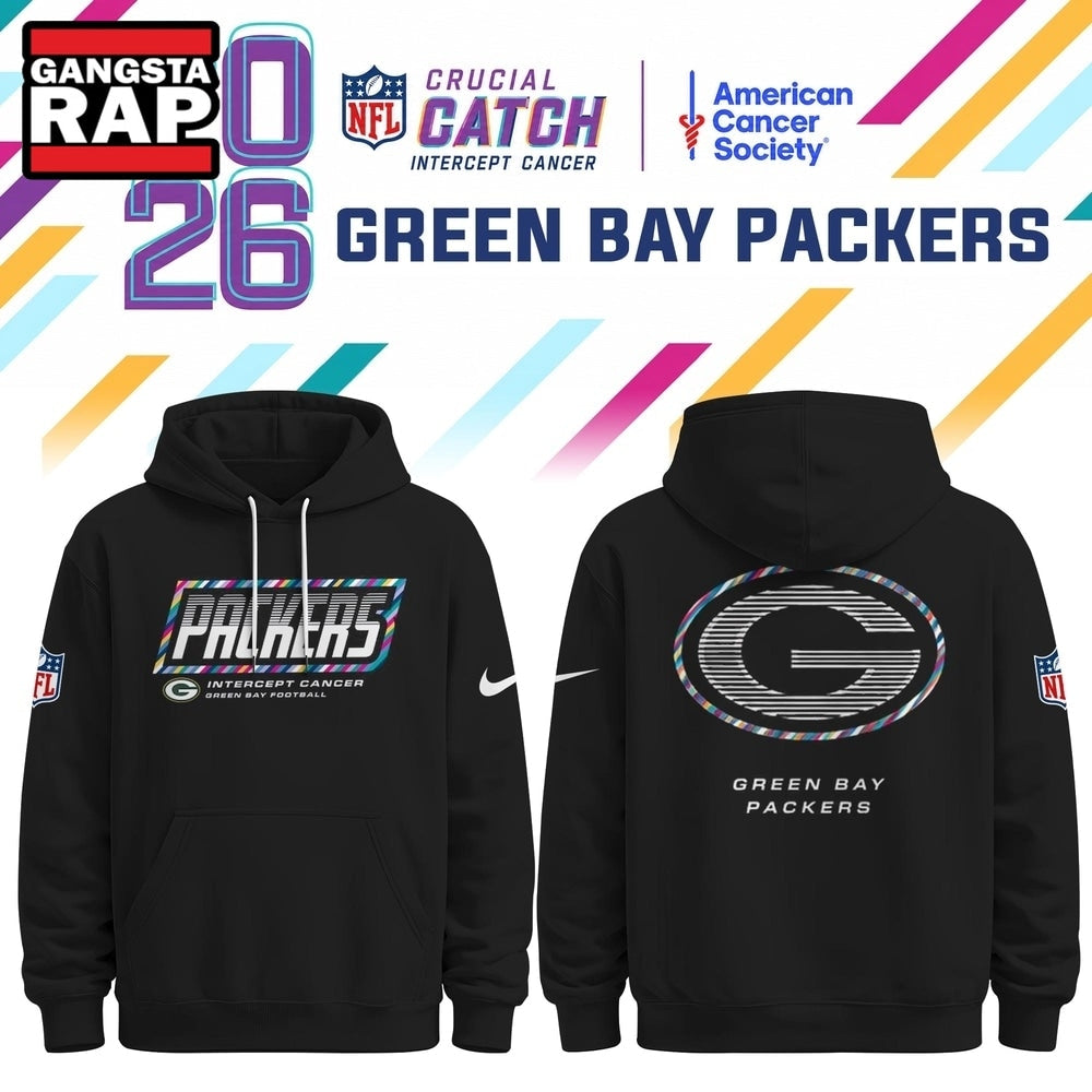 Green Bay Packers NFL Crucial Catch 2026 Limited Edition Black Hoodie Shirt, Football New Design Shirt