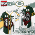 Green Bay Packers NFL Game Day Grateful Dead Baseball Jersey Shirt