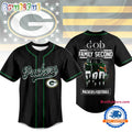 Green Bay Packers NFL God First Family Second Faith & Brotherhood Baseball Jersey