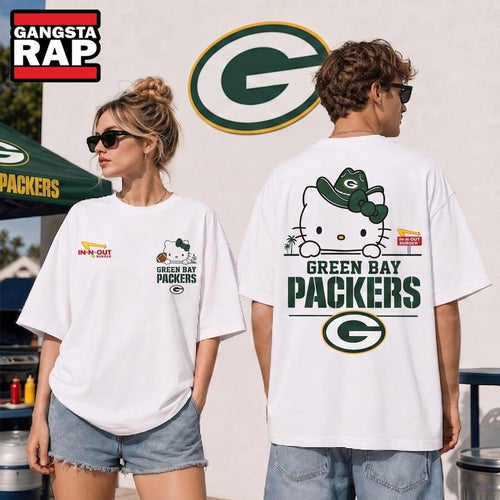 Green Bay Packers NFL Kitty Burger Game Day Unisex 3D Shirt, Football New Design Shirt