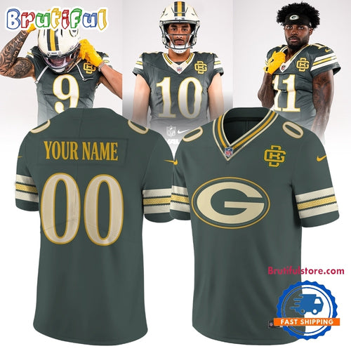 Green Bay Packers NFL Rivalries 2026 Custom Name And Number Football Jersey
