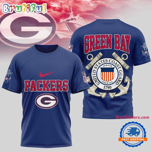Green Bay Packers NFL United States Coast Guard Limited 3D Shirt