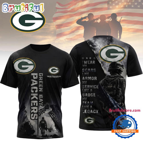 Green Bay Packers NFL Veterans Legacy Team New Design 3D Shirt