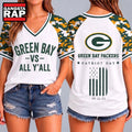 Green Bay Packers NFL vs All Y’ All United We Stand V Neck T Shirt