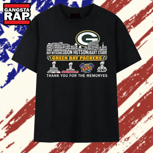 Green Bay Packers Super Bowl Champions Skyline Signatures T Shirt
