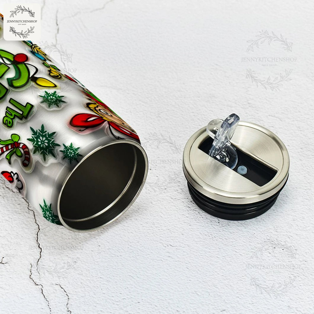 The Grinch x Christmas Can Shaped Tumbler