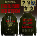 Grupo Frontera Triste Pero Bien Cabron Tour 2026 Olive Green Hoodie