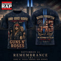 Guns N’ Roses Remembering 911 343 Tribute Twin Towers Portrait 3D Shirt