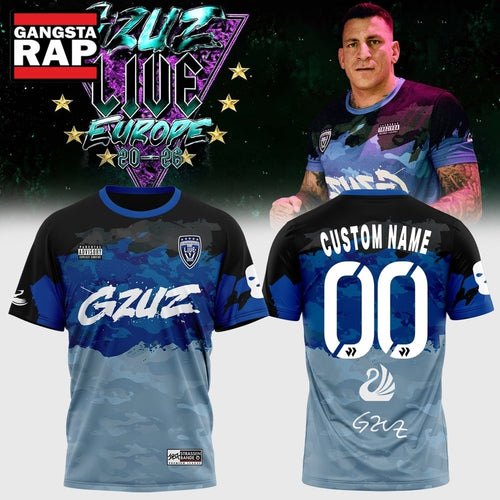 GZUZ LIVE EUROPE TOUR 2026 Signed Custom Name & Number T Shirt