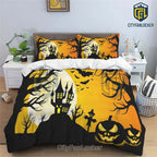 Halloween Haunted House Pumpkin Bedding Set