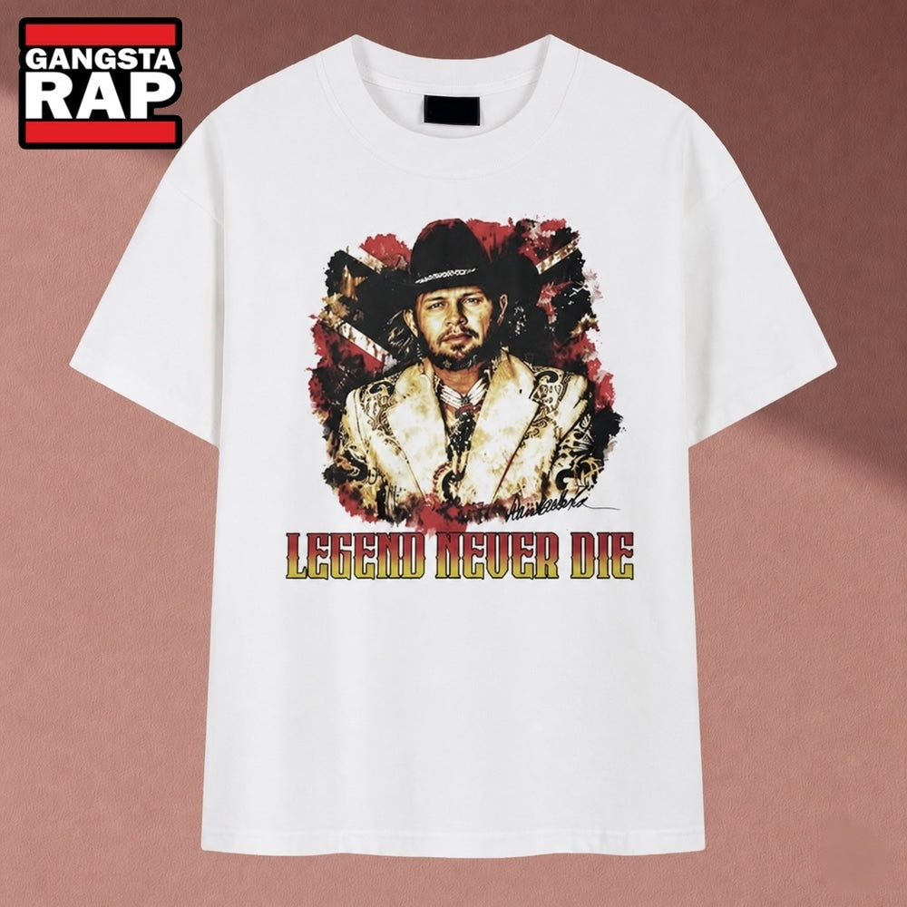 Hank Williams Jr. Legend Never Die Country Music Graphic T Shirt, Music 2D Shirt