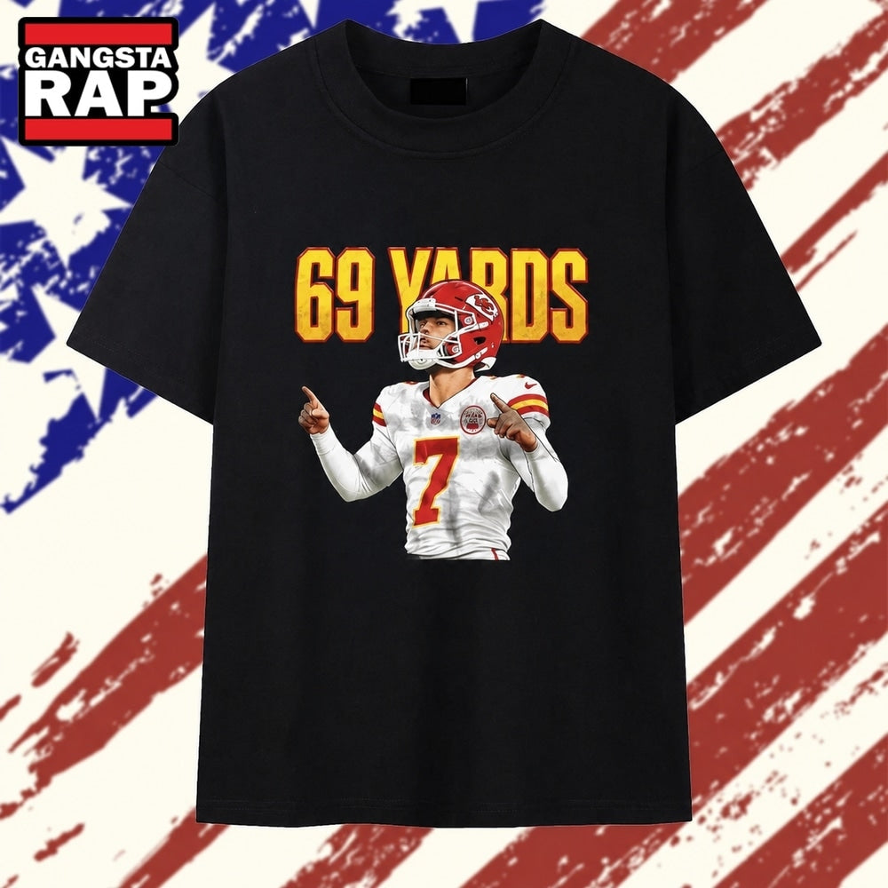 Harrison Butker 7 Kansas City Chiefs NFL 69 Yard T Shirt