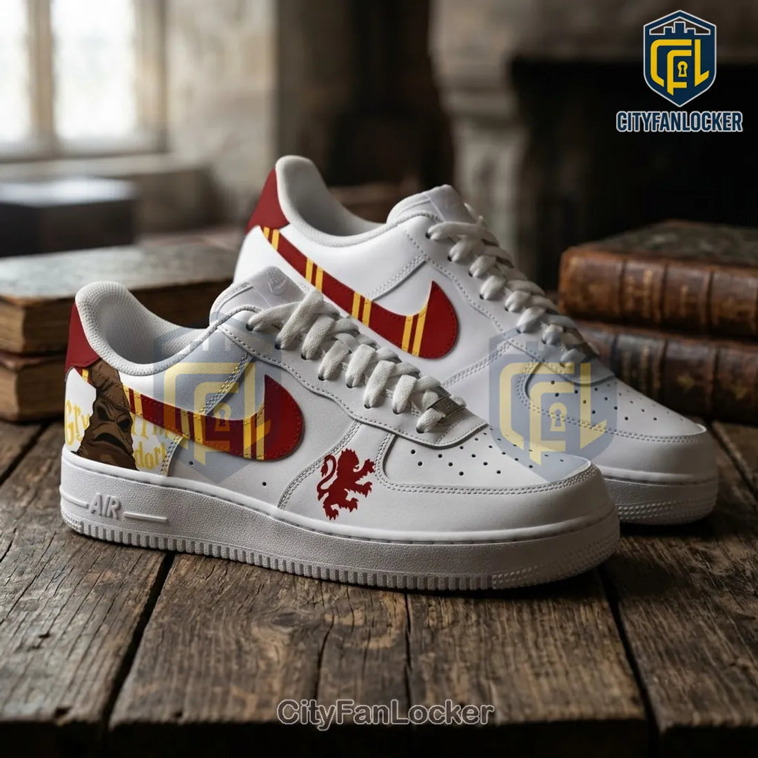 Harry Potter Gryffindor Custom White Air Force 1 Sneakers