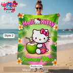 Hello Kitty Sanrio Friends Summer Vibes Beach Towel for Kids & Adults