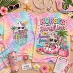 Hello Kitty Summer Nurse Tie Dye T-Shirt