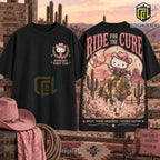 Hello Kitty Western Breast Cancer Awareness Shirt