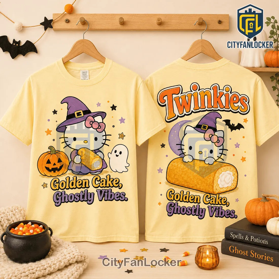 Hello Kitty x Twinkies Yellow Halloween T-Shirt