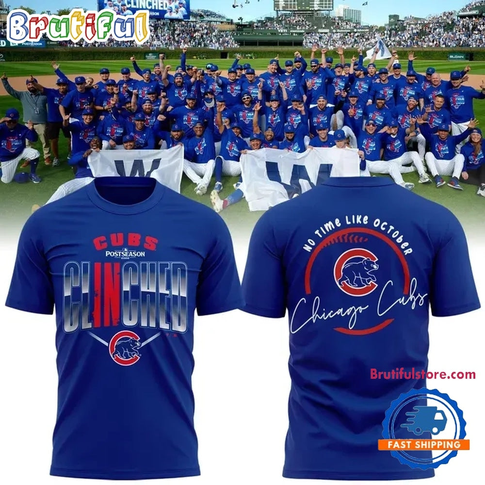 Chicago Cubs No Time Like October 2026 MLB Postseason 3D Shirt